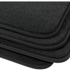 Dywaniki welurowe linia Exclusive do Nissan Micra C+C (Coupe & Cabrio) - 2006-2010 - Czarne