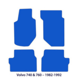 Dywaniki welurowe do Volvo 740/760 - 1981-1992 - metka z flagą Szwecji