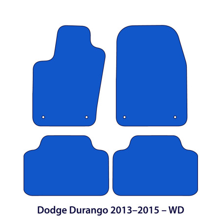 Dywaniki welurowe linia Exclusive do Dodge Durango - 2013-2015 - WD - Czarne