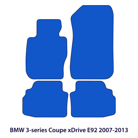 Dywaniki welurowe linia Exclusive do BMW Serii 3 - 2006-2013 - xDrive E92 - Czarne