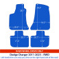 Dywaniki welurowe linia Exclusive do Dodge Charger Sedan - 2011-2023 - RWD - Czarne