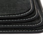 Dywaniki welurowe linia Exclusive do Dodge Challenger - III Gen - Srebrne przeszycia