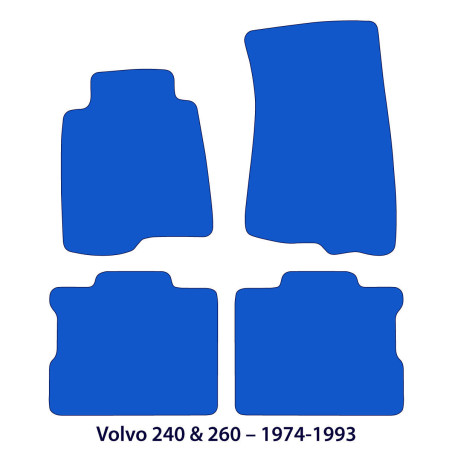 Dywaniki welurowe linia Exclusive do Volvo 240/260 - 1974-1993 - Metka z flagą Szwecji