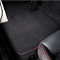 Dywaniki welurowe linia Exclusive do Dodge Challenger - III Gen - Czerwone przeszycia