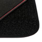 Dywaniki welurowe linia Exclusive do Dodge Challenger - III Gen - Czerwone przeszycia