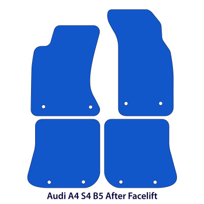 Dywaniki welurowe linia Premium do Audi A4 po liftingu 1997-2001 - Sedan & Wagon B5 - Czarne