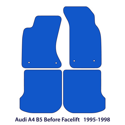 Dywaniki welurowe linia Premium do Audi A4 przed liftingiem - 1994-1997 - B5 - Czarne
