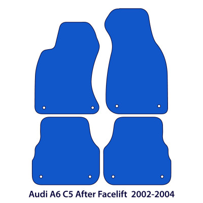 Dywaniki welurowe linia Premium do Audi A6 1997-2006 | Allroad 2000-2005 - C5 - Czarne