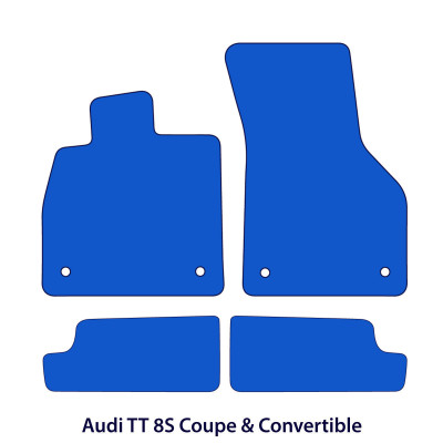 Dywaniki welurowe linia Premium do Audi TT / TTS / TT RS 2014-2024 - 8S - Czarne