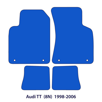Dywaniki welurowe linia Premium do Audi TT 1998-2006 - 8N - Czarne