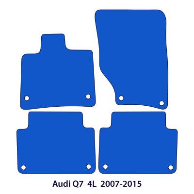 Dywaniki welurowe linia Premium do Audi Q7 2005-2015 - 4L - Czarne