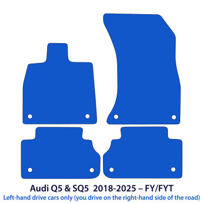 Dywaniki welurowe linia Premium do Audi Q5 & SQ5 2017-2025 - FY/FYT - Czarne