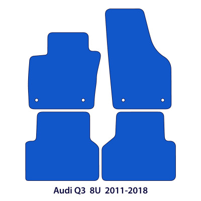 Dywaniki welurowe linia Premium do Audi Q3 2011-2018 - 8U - Czarne