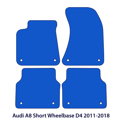 Dywaniki welurowe linia Premium do Audi A8/S8 Krótki rozstaw osi 2009-2017 - D4 - Czarne