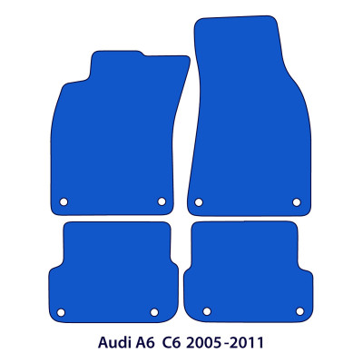 Dywaniki welurowe linia Premium do Audi A6 & S6 - 2004-2011 - C6 - Czarne