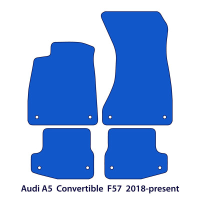 Dywaniki welurowe linia Premium do Audi A5 & S5 Kabriolet 2017-2024 - F57 - Czarne