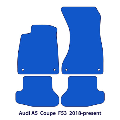 Dywaniki welurowe linia Premium do Audi A5 / S5 / RS5 Coupé 2016-2024 - F53 - Czarne