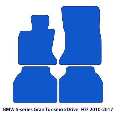 Dywaniki welurowe linia Premium do BMW Serii 5 Gran Turismo xDrive 2009-2017 - F07 - Czarne