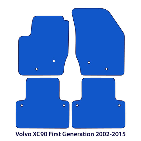 Dywaniki welurowe linia Exclusive do Volvo XC90 - 2002-2015 - Czarne