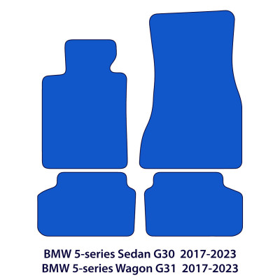 Dywaniki welurowe linia Premium do BMW Serii 5 - 2016-2024 - G30, G31, F90 - Czarne