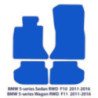 Dywaniki welurowe linia Premium do BMW Serii 5 RWD 2010-2017 - F10, F11 - Czarne