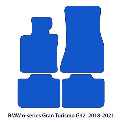 Dywaniki welurowe linia Premium do BMW Serii 6 Gran Turismo 2017-2023 - G32 - Czarne
