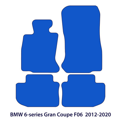 Dywaniki welurowe linia Premium do BMW Serii 6 Gran Coupe 2011-2019 - F06 - Czarne