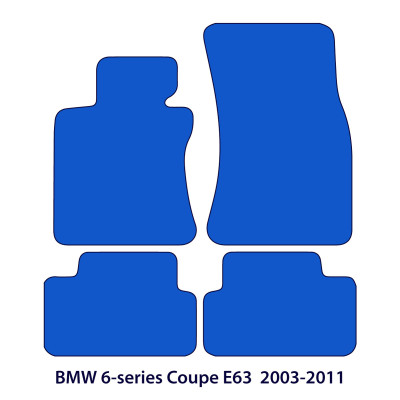 Dywaniki welurowe linia Premium do BMW Serii 6 Coupé 2003-2010 - E63 - Czarne