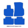 Dywaniki welurowe linia Premium do BMW X3 & X3-Hybrid 2017-2024 - G01, F97- Czarne