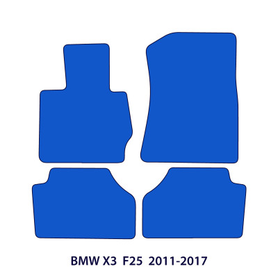 Dywaniki welurowe linia Premium do BMW X3 - 2010-2017 - F25 - Czarne