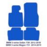 Dywaniki welurowe linia Premium do BMW Serii 3 - Sedan 2011-2018 & Wagon 2012-2019 - F30, F31, F80 - Czarne