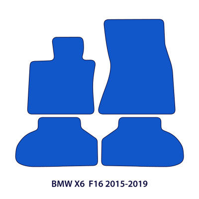 Dywaniki welurowe linia Premium do BMW X6 - 2014-2019 - F16 - Czarne