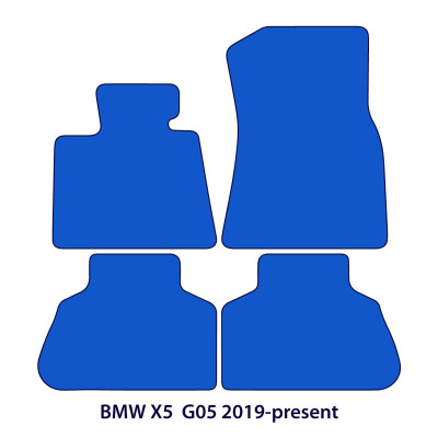 Dywaniki welurowe linia Premium do BMW X5 - 2018-2026 - G05 - Czarne