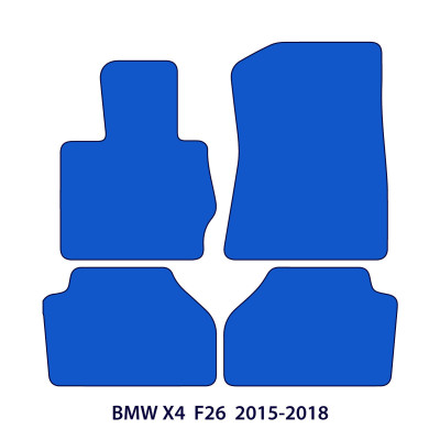 Dywaniki welurowe linia Premium do BMW X4 - 2014-2018 - F26 - Czarne
