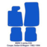 Dywaniki welurowe linia Premium do BMW Serii 3 - 1982-1994 - Coupe & Sedan E30 - Czarne