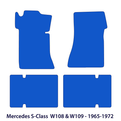 Dywaniki welurowe linia Premium do Mercedes W108 & W109 - 1965-1972 - Czarne