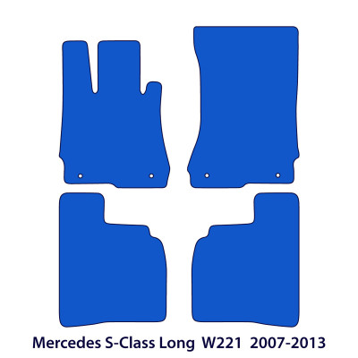 Dywaniki welurowe linia Premium do Mercedes S-Class Długi rozstaw osi - 2005-2013 - W221 - Czarne