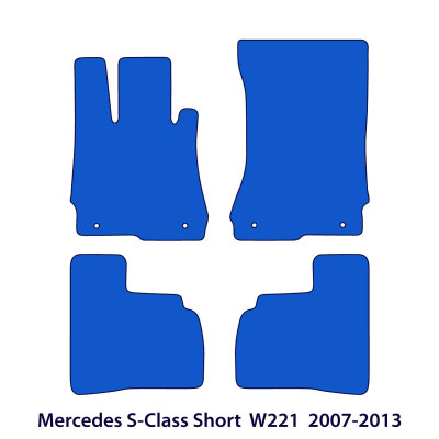 Dywaniki welurowe linia Premium do Mercedes S-Class Krótki rozstaw osi - 2005-2013 - W221 - Czarne