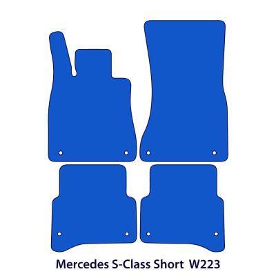 Dywaniki welurowe linia Premium do Mercedes S-Class Krótki rozstaw osi - 2020-2026 - W223 - Czarne