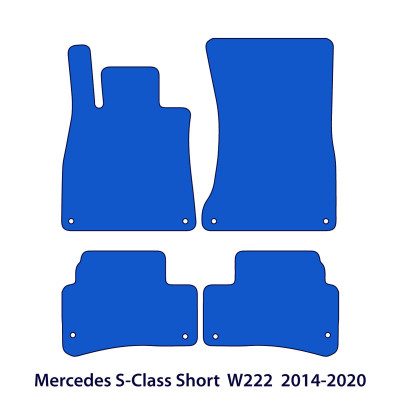 Dywaniki welurowe linia Premium do Mercedes S-Class wersja standard/krótka 2013-2020 - W222 -Czarne
