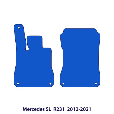 Dywaniki welurowe linia Premium do Mercedes SL - 2011-2020 - R231 - Czarne