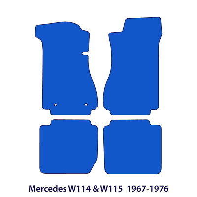 Dywaniki welurowe linia Premium do Mercedes W114 & W115 - 1967-1976 - Czarne