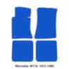 Dywaniki welurowe linia Premium do Mercedes S-Class W116 - 1972-1980 - Czarne