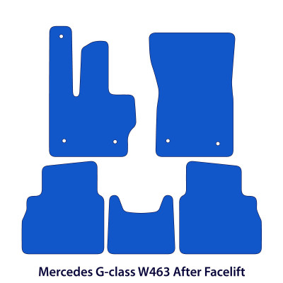 Dywaniki welurowe linia Premium do Mercedes G-Class 2018-2026 - W463 Po liftingu - Czarne