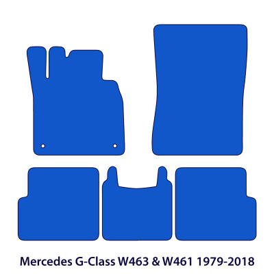 Dywaniki welurowe linia Premium do Mercedes G-Class 1989-2018 - W463 & W461 - Czarne