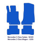 Dywaniki welurowe linia Premium do Mercedes C-Class 2014-2021 - W205 & S205 - Czarne