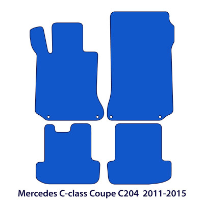 Dywaniki welurowe linia Premium do Mercedes C-Class 2011-2015 - Coupe C204 - Czarne
