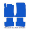 Dywaniki welurowe linia Premium do Mercedes B-Class 2011-2018 - W246 - Czarne