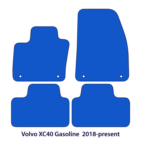 Dywaniki welurowe linia Exclusive do Volvo XC40 Benzyna 2017-2026 - 1 Gen - Czarne