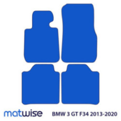 Dywaniki welurowe do BMW Serii 3 Gran Turismo 2013-2021 - F34 - Czarne
